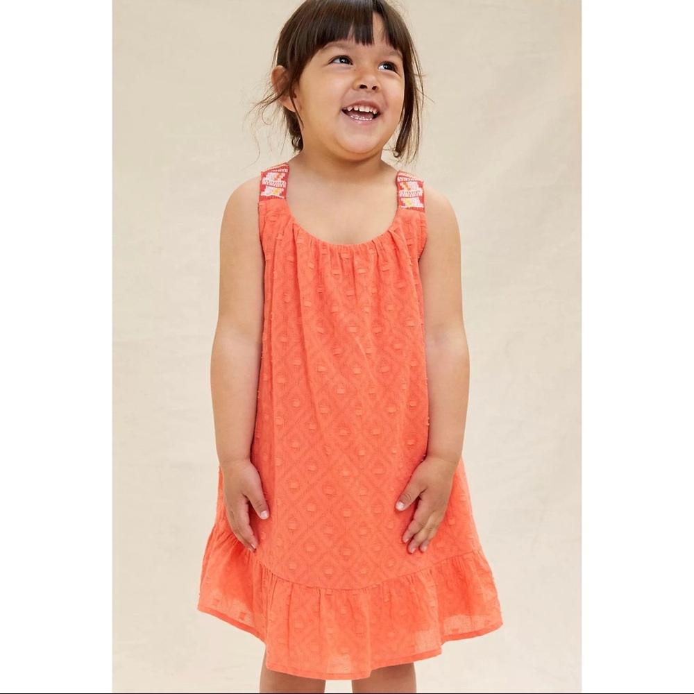 Anthropologie Coral Embroidered Kids Dress NWT - Picture 3 of 11